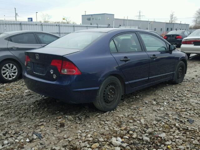 2HGFA16327H005402 - 2007 HONDA CIVIC DX BLUE photo 4