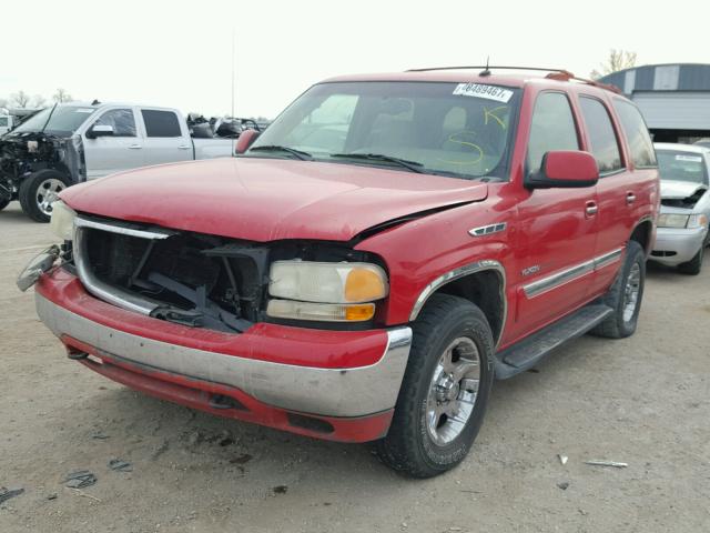 1GKEC13Z12J332785 - 2002 GMC YUKON RED photo 2