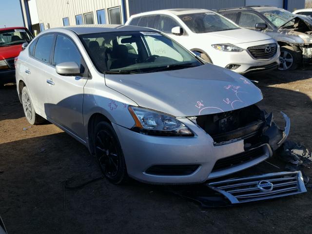 3N1AB7APXEY265530 - 2014 NISSAN SENTRA S SILVER photo 1