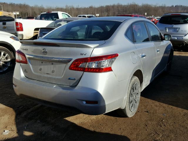 3N1AB7APXEY265530 - 2014 NISSAN SENTRA S SILVER photo 4