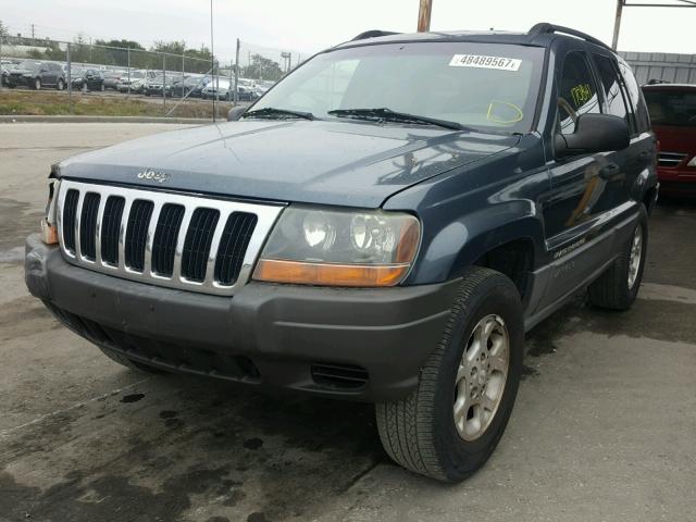 1J4GX48S31C697875 - 2001 JEEP GRAND CHER BLUE photo 2