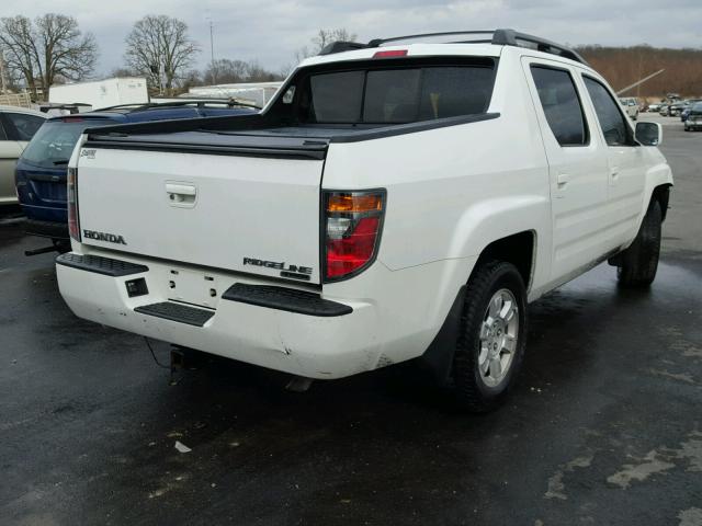 2HJYK16598H523445 - 2008 HONDA RIDGELINE WHITE photo 4