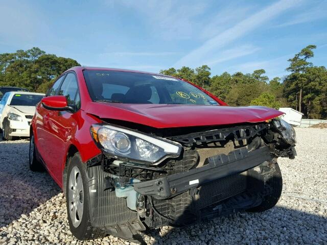 KNAFK4A60G5595408 - 2016 KIA FORTE LX RED photo 1