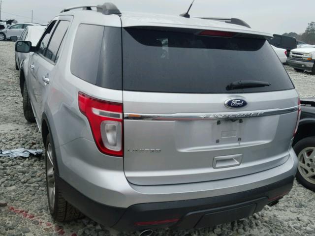 1FMHK7F82BGA13843 - 2011 FORD EXPLORER L SILVER photo 3