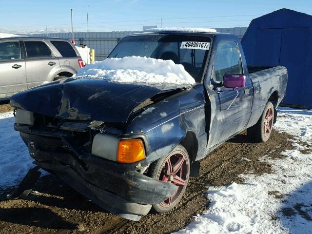 1FTCR10A6TUA00535 - 1996 FORD RANGER BLUE photo 2