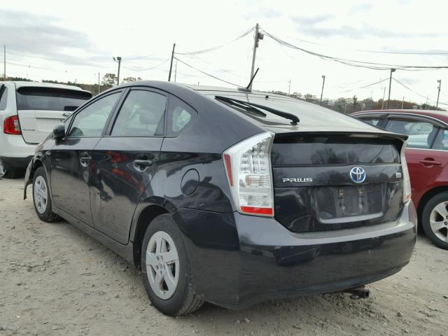 JTDKN3DU5A0120712 - 2010 TOYOTA PRIUS BLACK photo 3