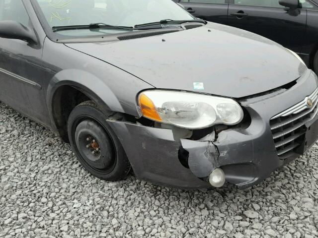 1C3EL66R44N411016 - 2004 CHRYSLER SEBRING LI GRAY photo 9