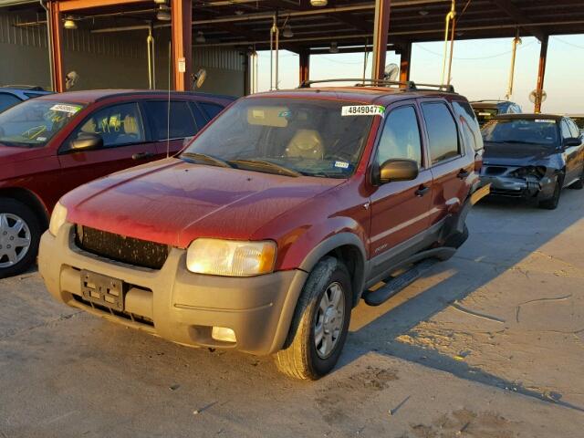 1FMYU03191KB42487 - 2001 FORD ESCAPE XLT RED photo 2