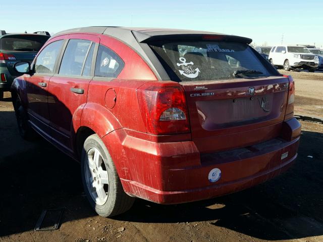 1B3HB48BX7D100850 - 2007 DODGE CALIBER SX RED photo 3