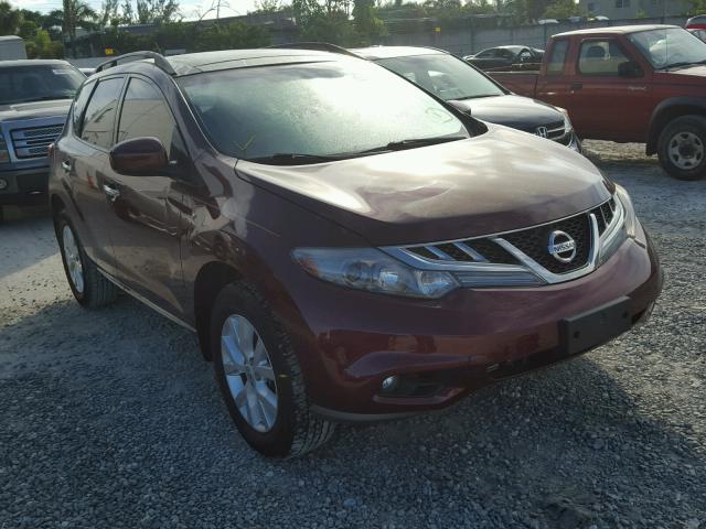 JN8AZ1MU4CW102310 - 2012 NISSAN MURANO S RED photo 1