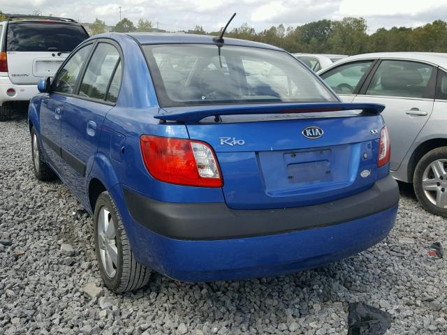 KNADE223296543296 - 2009 KIA RIO BASE BLUE photo 3