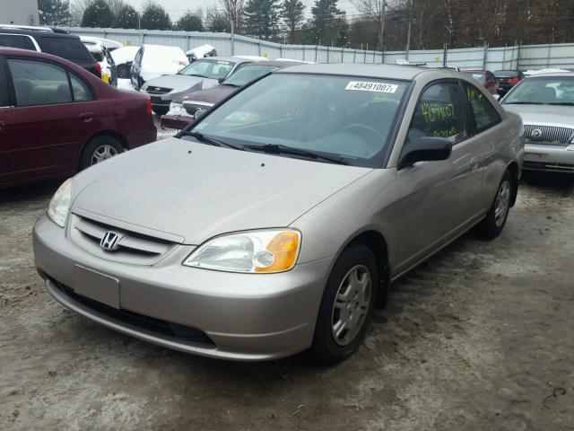 1HGEM21532L062530 - 2002 HONDA CIVIC LX BROWN photo 2