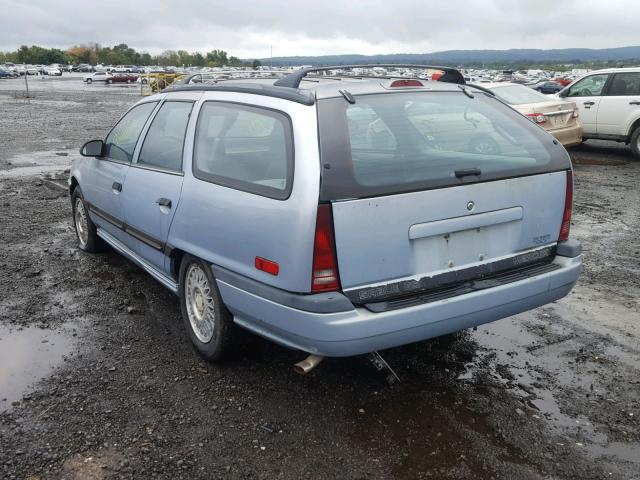 1MECM55U0MA626737 - 1991 MERCURY SABLE GS BLUE photo 3