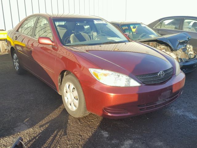 JTDBE32KX40261393 - 2004 TOYOTA CAMRY LE MAROON photo 1