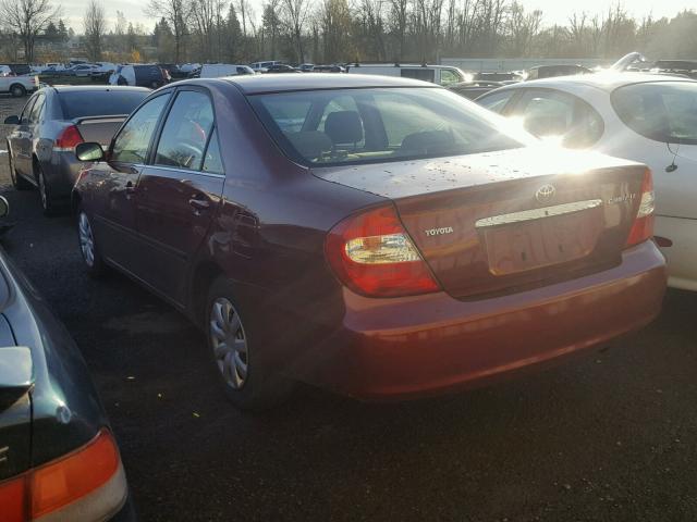 JTDBE32KX40261393 - 2004 TOYOTA CAMRY LE 栗色 照片 3