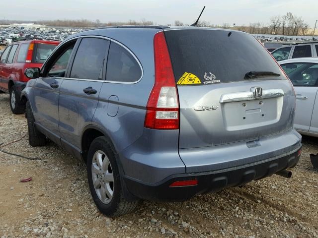 3CZRE48528G701852 - 2008 HONDA CR-V EX BLUE photo 3