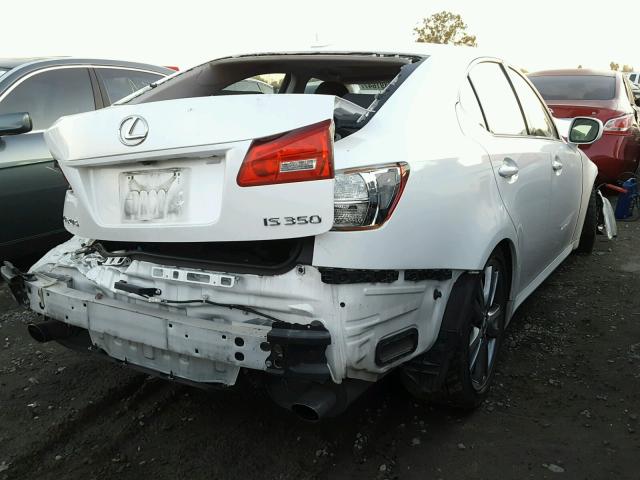 JTHBE262385019198 - 2008 LEXUS IS 350 WHITE photo 4