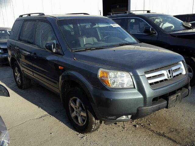 2HKYF18646H551754 - 2006 HONDA PILOT EX GREEN photo 1