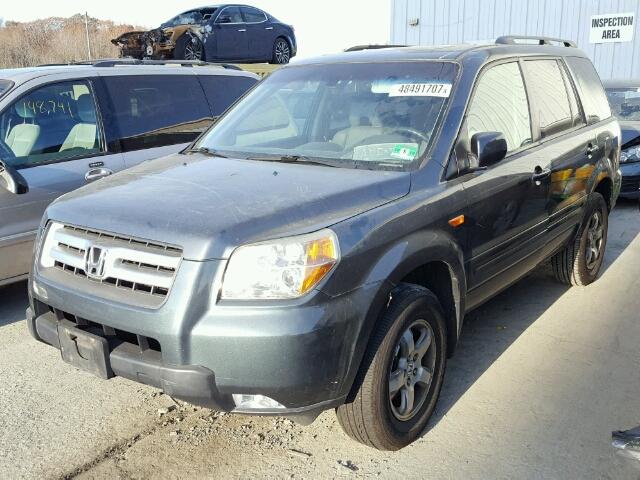 2HKYF18646H551754 - 2006 HONDA PILOT EX GREEN photo 2