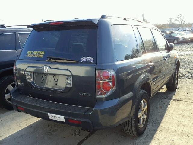 2HKYF18646H551754 - 2006 HONDA PILOT EX GREEN photo 4