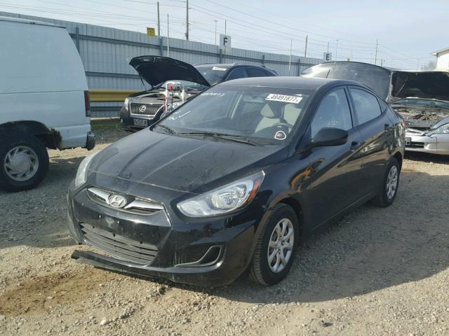 KMHCT4AEXDU559832 - 2013 HYUNDAI ACCENT GLS BLACK photo 2