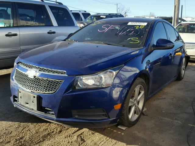 1G1PG5SC4C7273445 - 2012 CHEVROLET CRUZE LT BLUE photo 2