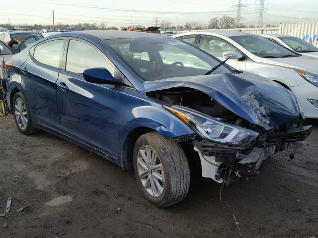 KMHDH4AE1FU310845 - 2015 HYUNDAI ELANTRA SE BLUE photo 1