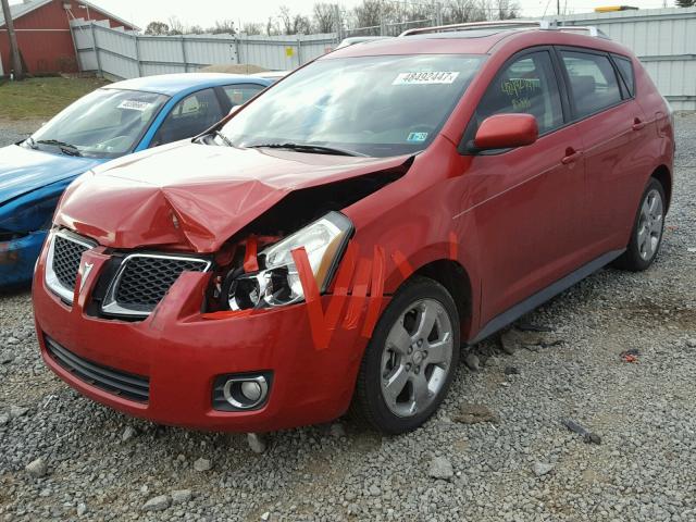 5Y2SM67059Z463198 - 2009 PONTIAC VIBE RED photo 2