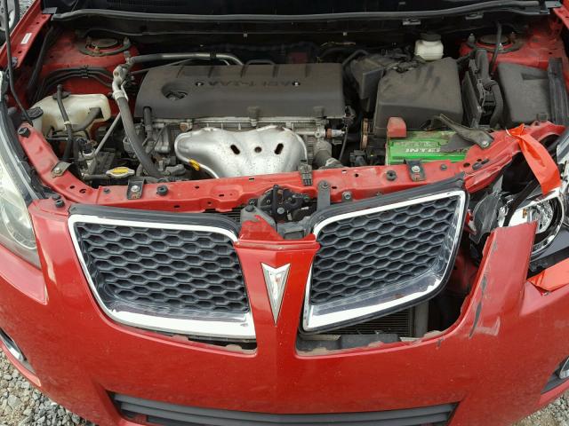 5Y2SM67059Z463198 - 2009 PONTIAC VIBE RED photo 7