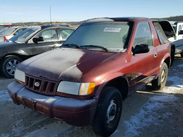 KNDJA623825123143 - 2002 KIA SPORTAGE BURGUNDY photo 2