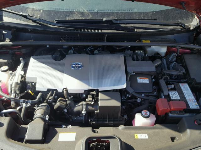 JTDKARFP6H3009018 - 2017 TOYOTA PRIUS PRIM წითელი ფოტო 7