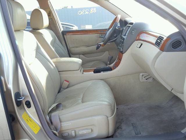 JTHBN36F540152206 - 2004 LEXUS LS 430 GOLD photo 5