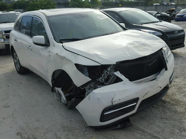 5FRYD4H22EB009939 - 2014 ACURA MDX WHITE photo 1