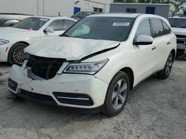 5FRYD4H22EB009939 - 2014 ACURA MDX WHITE photo 2