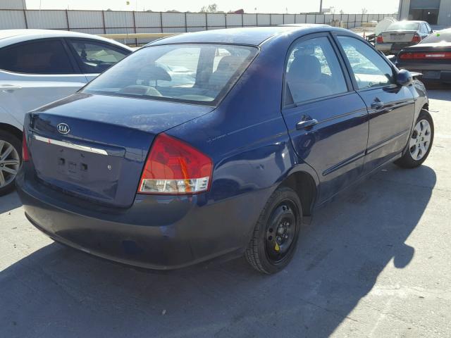 KNAFE221495600353 - 2009 KIA SPECTRA EX BLUE photo 4