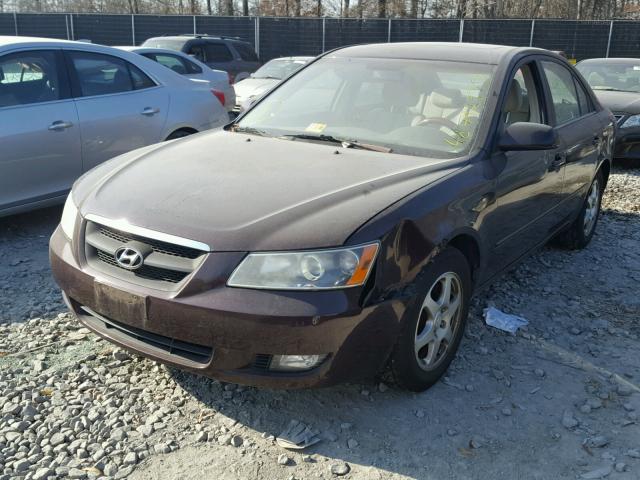 5NPEU46C66H161290 - 2006 HYUNDAI SONATA GLS MAROON photo 2