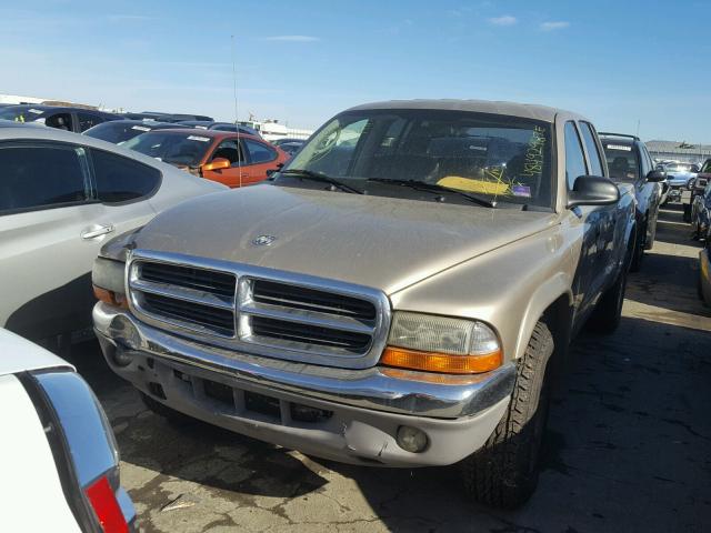 1D7HL48N13S350298 - 2003 DODGE DAKOTA QUA BEIGE photo 2