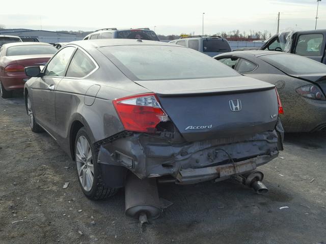 1HGCS22869A009347 - 2009 HONDA ACCORD EXL GRAY photo 3