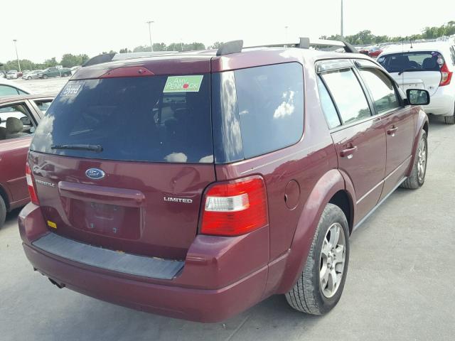 1FMDK03176GA14988 - 2006 FORD FREESTYLE RED photo 4