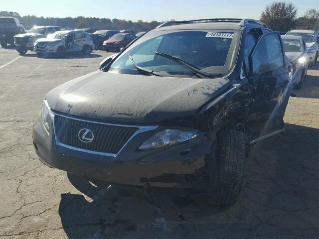 2T2ZK1BA9BC063857 - 2011 LEXUS RX 350 BLACK photo 2