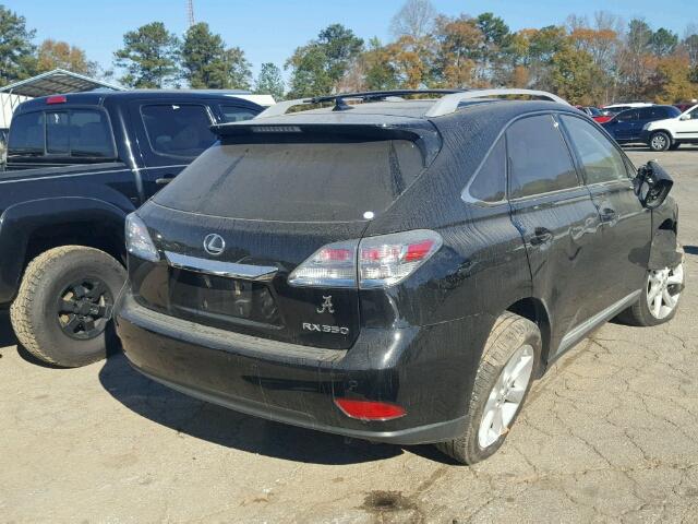 2T2ZK1BA9BC063857 - 2011 LEXUS RX 350 BLACK photo 4