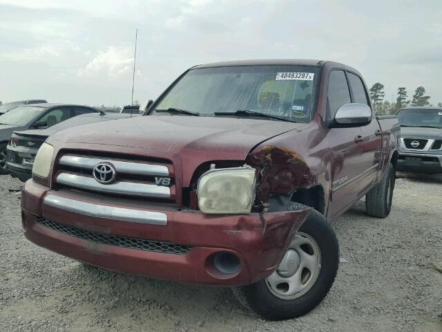 5TBET34196S549194 - 2006 TOYOTA TUNDRA DOU MAROON photo 2