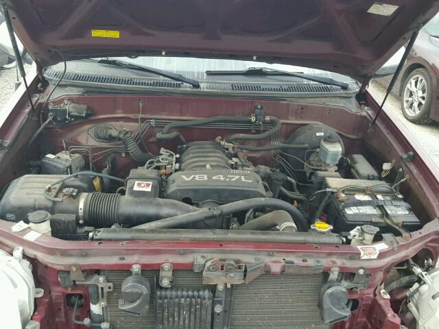 5TBET34196S549194 - 2006 TOYOTA TUNDRA DOU MAROON photo 7