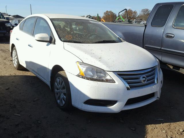 3N1AB7AP2EY250648 - 2014 NISSAN SENTRA S WHITE photo 1