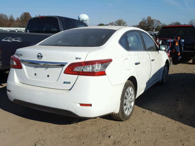 3N1AB7AP2EY250648 - 2014 NISSAN SENTRA S WHITE photo 4