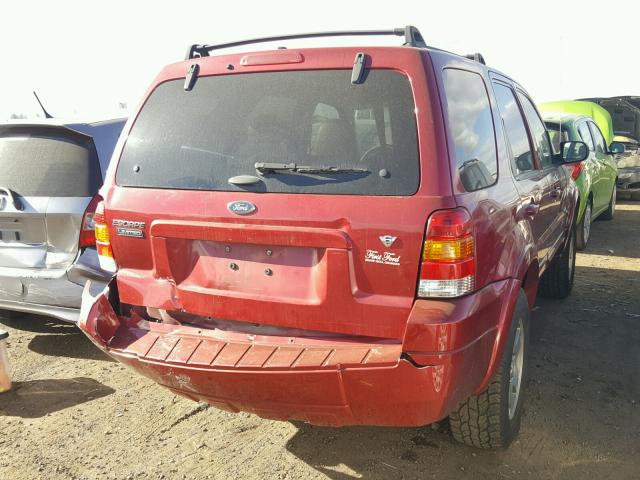 1FMYU94145KC78857 - 2005 FORD ESCAPE LIM RED photo 4