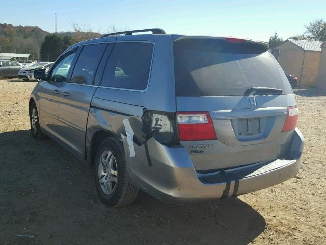 5FNRL38707B095334 - 2007 HONDA ODYSSEY EX SILVER photo 3