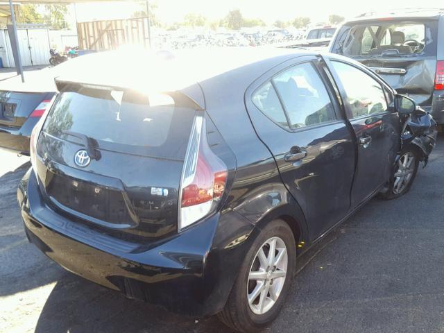 JTDKDTB36F1094409 - 2015 TOYOTA PRIUS C BLACK photo 4