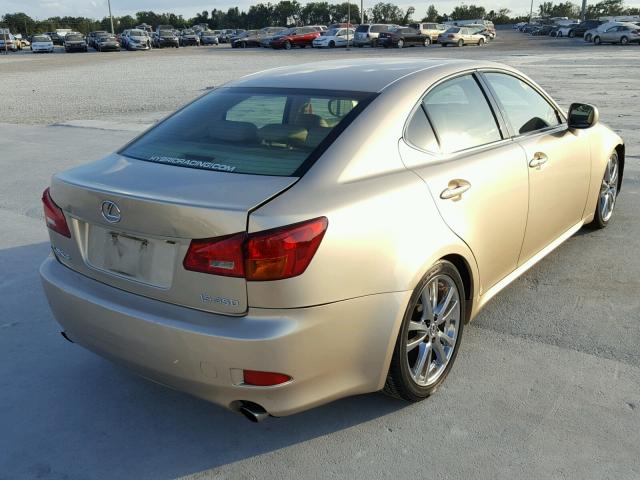 JTHBE262362001492 - 2006 LEXUS IS 350 GOLD photo 4