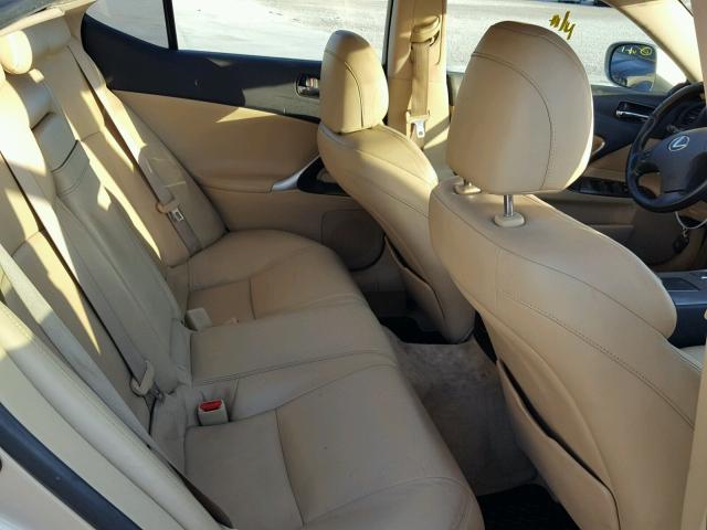 JTHBE262362001492 - 2006 LEXUS IS 350 GOLD photo 6